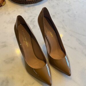 Kurt Geiger Tan Patent Heels